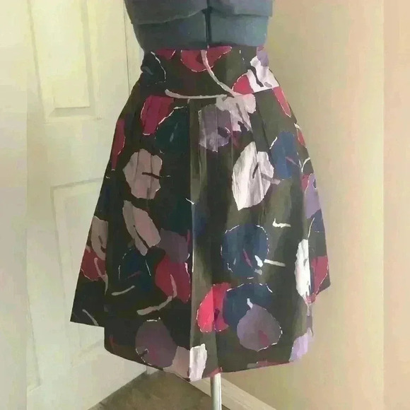 MOSSIMO BROWN PURPLE RED COTTON SKIRT SIZE 6 - Picture 2 of 5